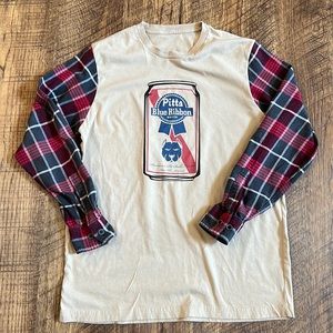 Reworked T Shirt & Flannel
